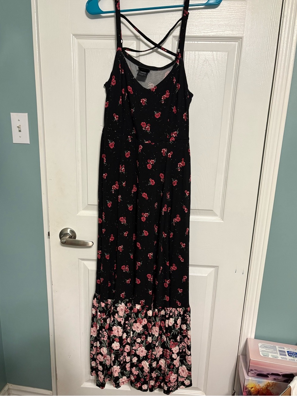 Torrid Barbie Black Floral maxi Dress